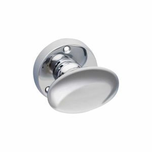 polished chrome oval door knob handles inc