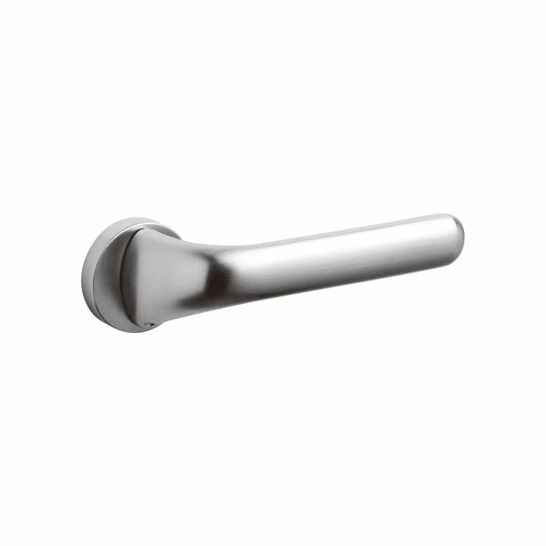 satin chrome lever handle on round rose handles inc