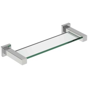 polished stainless steel square glass shelf handles inc