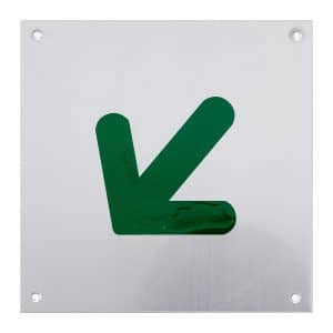 natural anodised green arrow sign handles inc