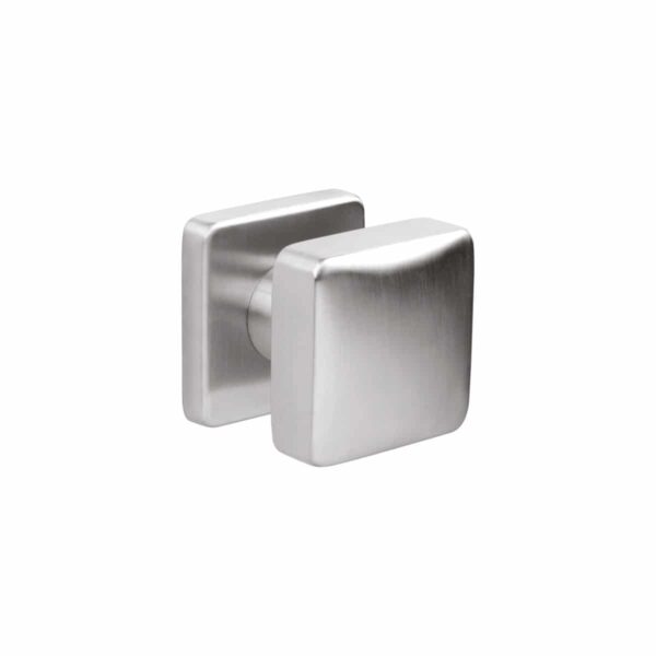 brushed stainless steel square fixed door knob handles inc