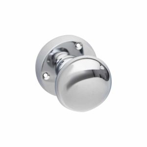 polished chrome mushroom door knob handles inc