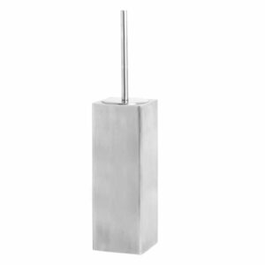 Brushed stainless steel freestanding tall square toilet brush Handles Inc