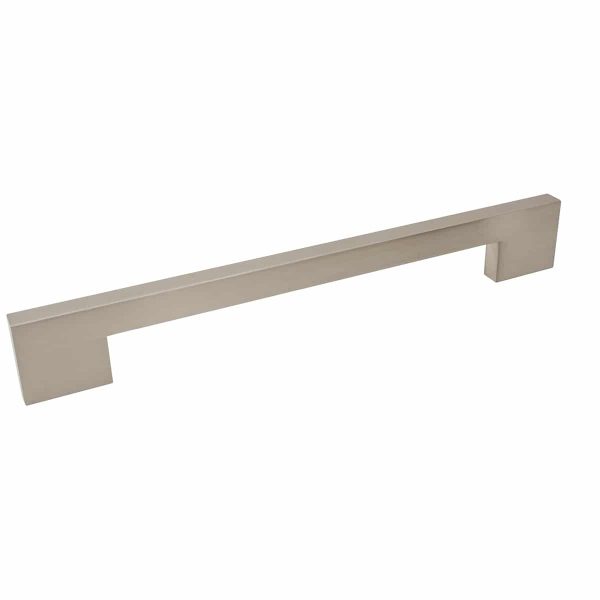 Brushed nickel contemporary cabinet handle Handles Inc