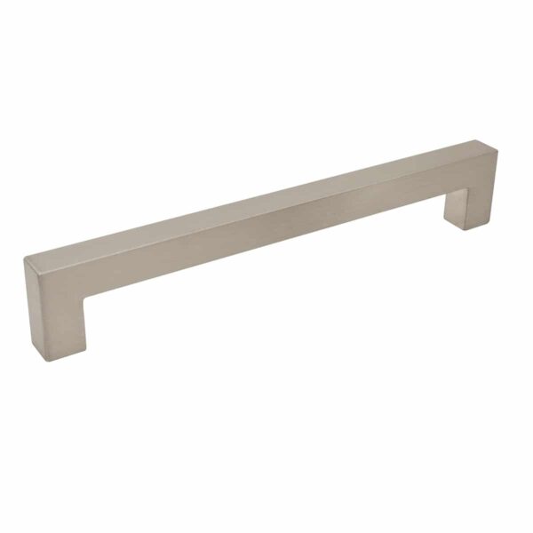 Brushed nickel Square contemporary cabinet handle Handles Inc
