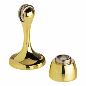 polished brass wall mounted doorstop handles inc