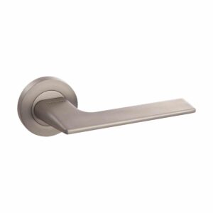 satin nickel lever handle on round rose handles inc