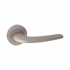 satin nickel lever handle on round rose handles inc
