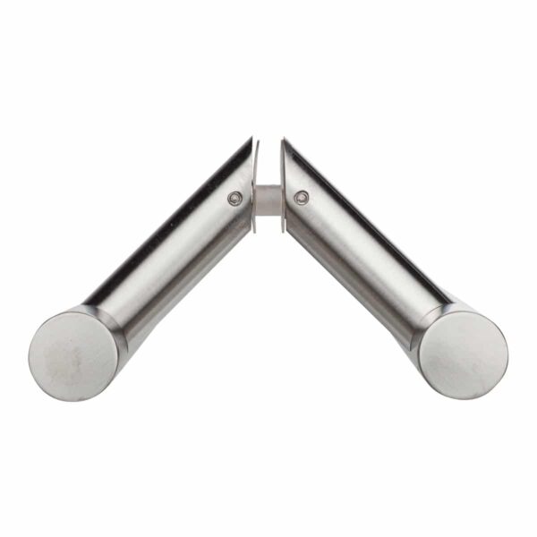 brushed stainless steel offset pull handle handles inc