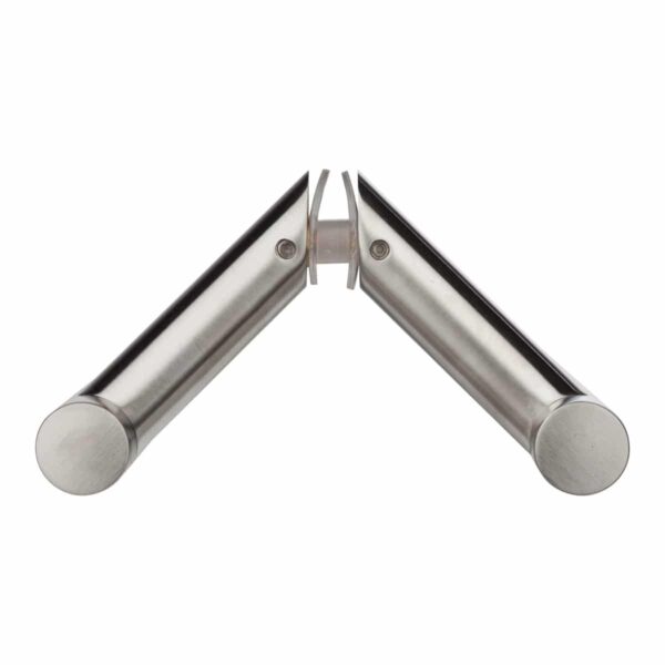 brushed stainless steel offset pull handle handles inc