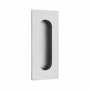 Brushed stainless steel flush pull Handles Inc
